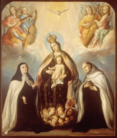 The Virgin of the Carmen with Saint Theresa and Saint John of the Cross by Juan Rodríguez Juárez